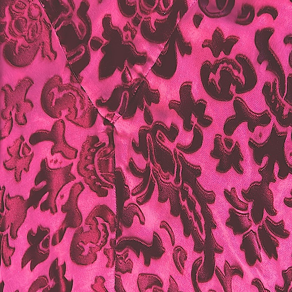 💃🏻💃🏻RED on RED Sexy BurnoutVelvet&Silk biasMaxiDress.SeperateRedSilkSlip.S:6 - Picture 3 of 14